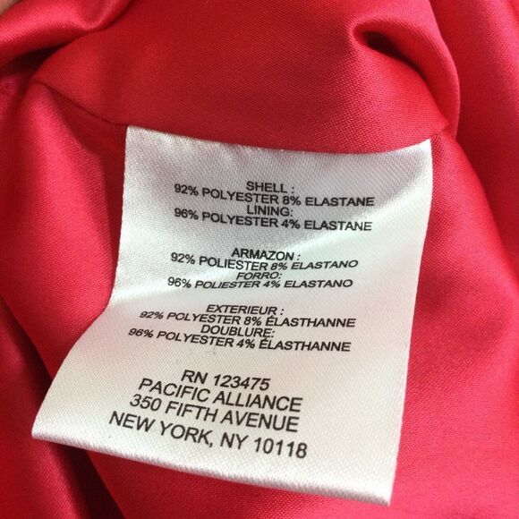 Ellen Tracy Womens Portofino Overlay Sleeveless V-Neck Sheath Dress Watermelon - Picture 8 of 9